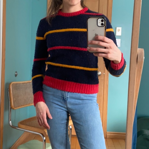 Vintage solide striped sweather - Picture 2 of 9